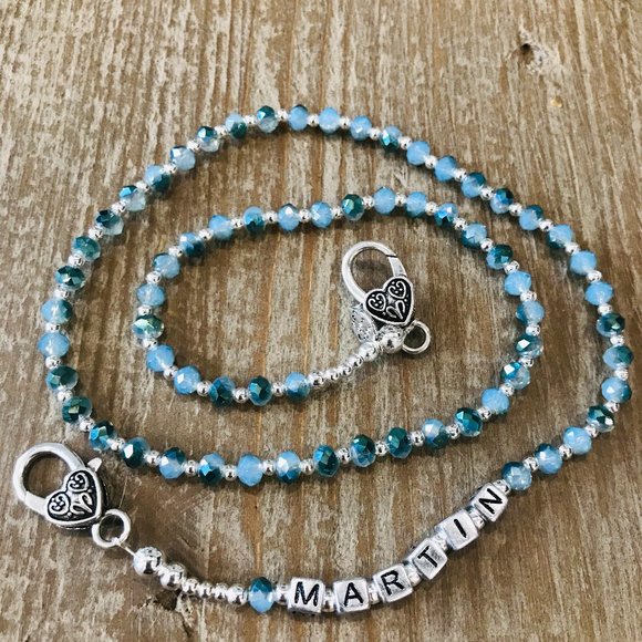 Face Mask Holder Bead Necklace Lanyard Personalize - Picture 2 of 6